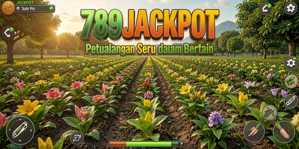 Gameplay seru di 789JACKPOT saat bertani dan berinteraksi.