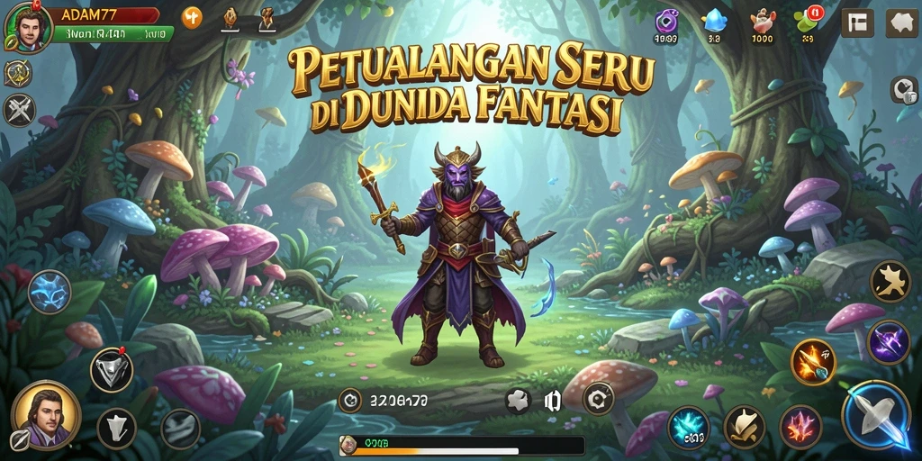 Gameplay mendebarkan dalam petualangan epik di ADAM77.