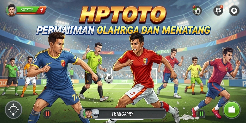 Screenshot utama HPTOTO yang menunjukkan aksi seru dalam permainan olahraga.