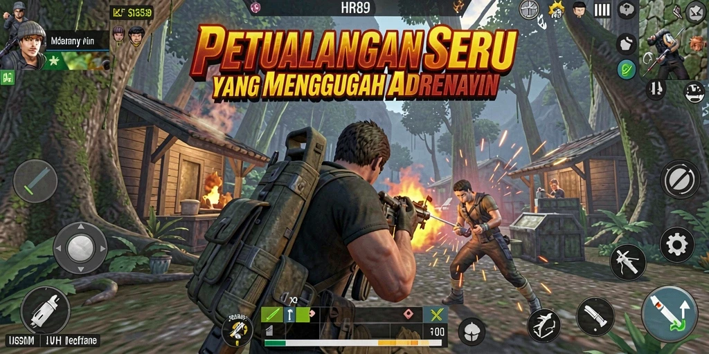Tampilan gameplay HR89 yang mendebarkan dan penuh warna.