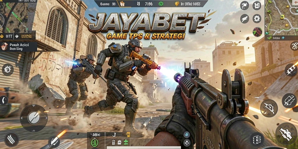 Screenshot JAYABET menampilkan gameplay TPS yang intens dan dinamis.