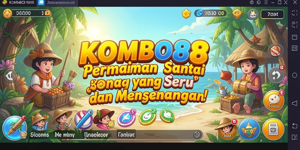 Screenshot gameplay KOMBO88 yang penuh warna dan menyenangkan.