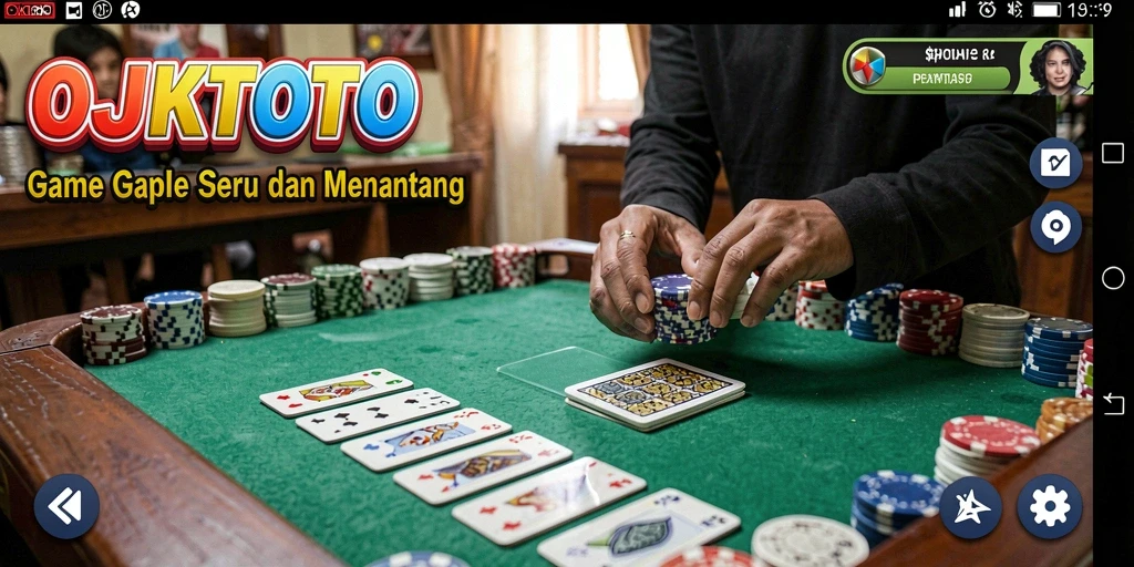 Screenshot gameplay OJKTOTO yang menampilkan suasana bermain Gaple.
