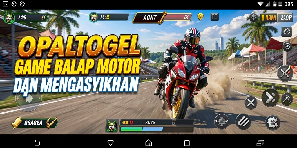 Tampilan menegangkan dari balapan motor di OPALTOGEL.