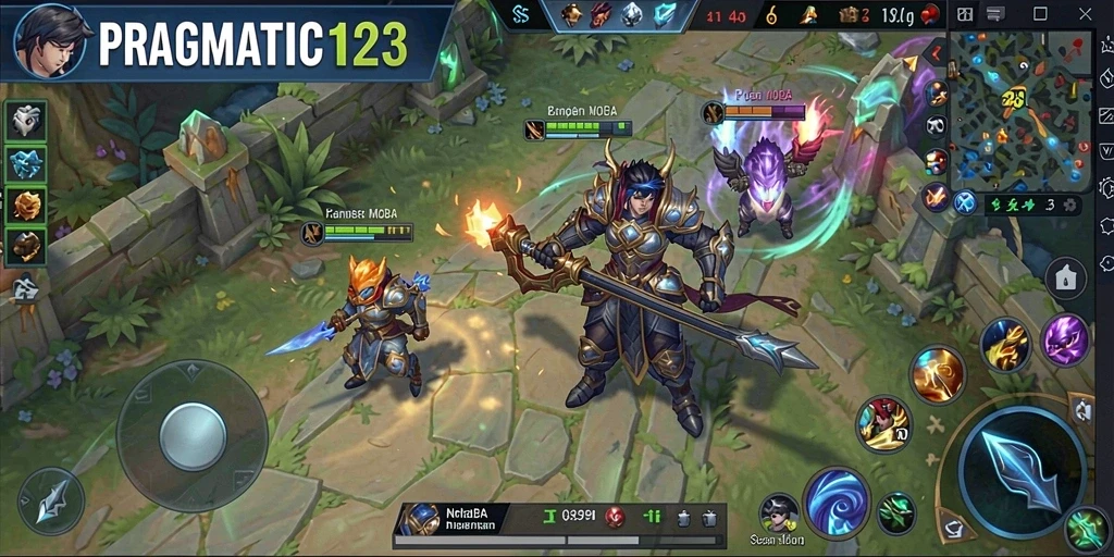 Visual gameplay seru dalam PRAGMATIC123 yang menyajikan aksi MOBA.