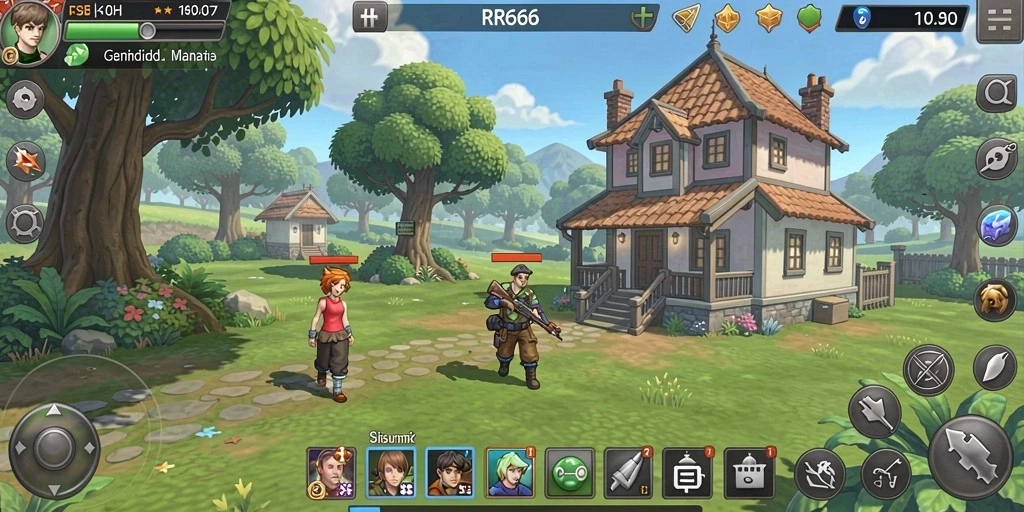 Tampilan screenshot gameplay <strong>RR666</strong> yang menunjukkan aksi karakter Idle.